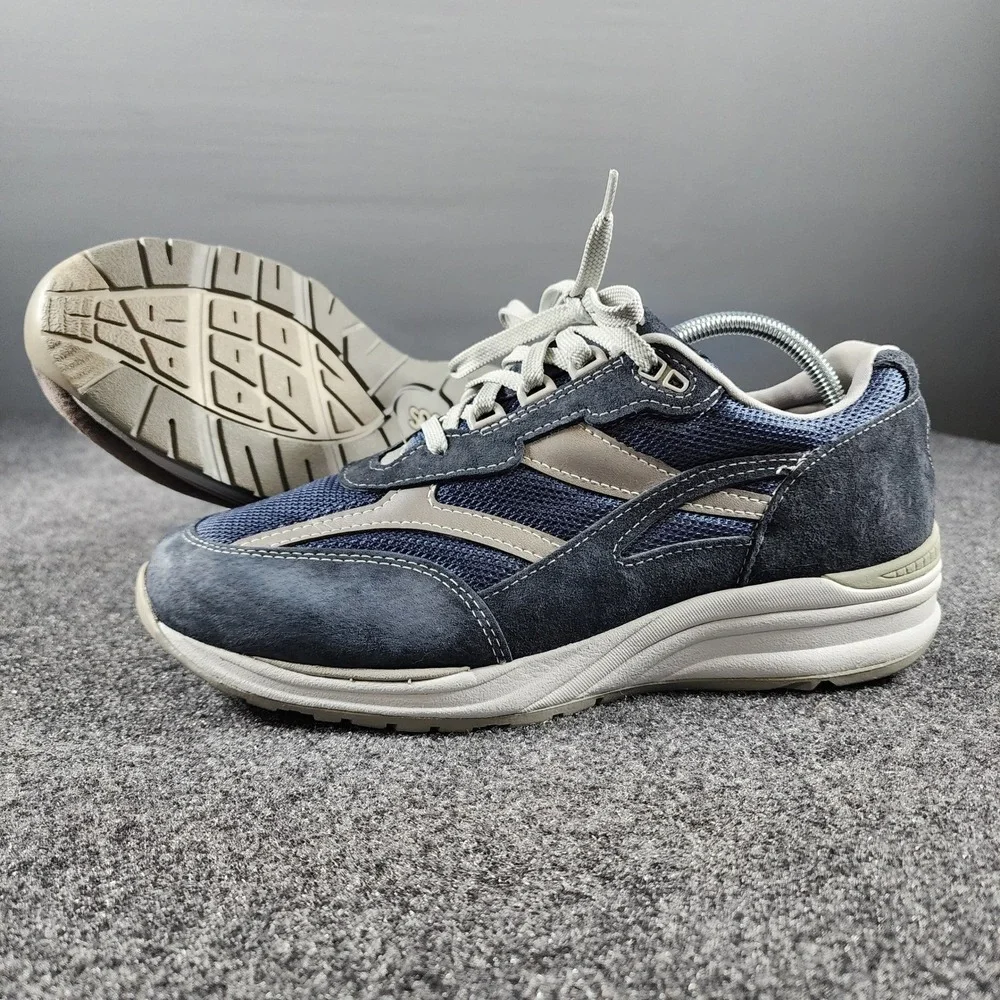NWOB SAS‎ Journey Mesh Walking Shoes Mens 10.5N Blue Grey Tripad Comfort Suede